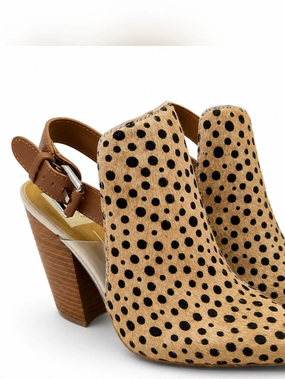 🔥🐆 NIB Dolce Vita “Franky” Leopard Calf Hair Slingback Heels 🐆🔥
